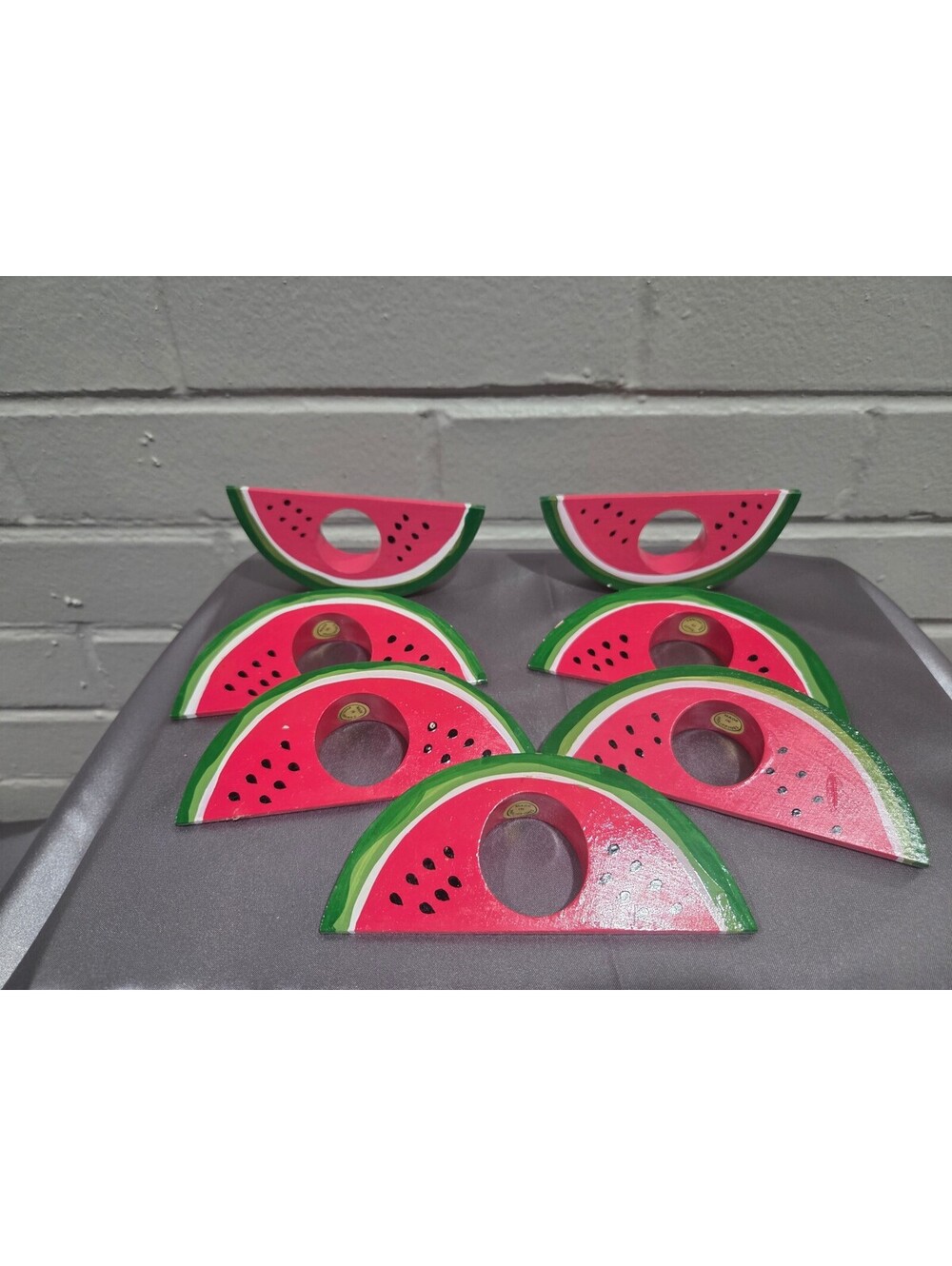 Watermelon Napkin Rings set of 7